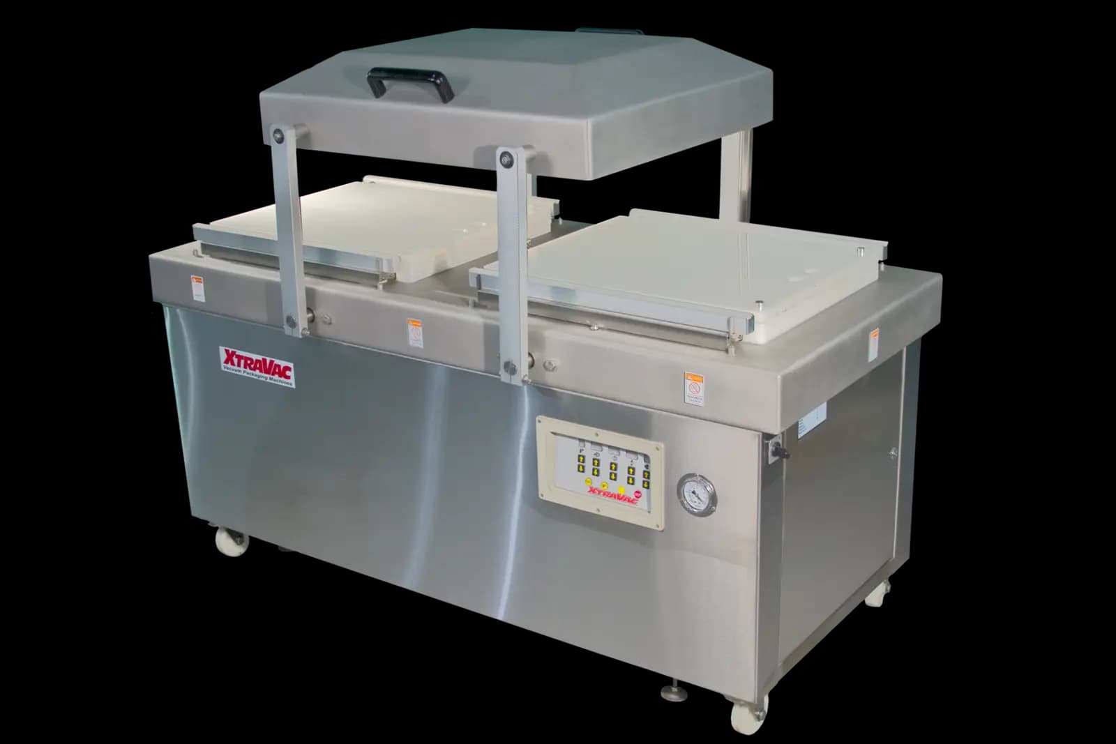 Double-chamber vacuum packaging machine